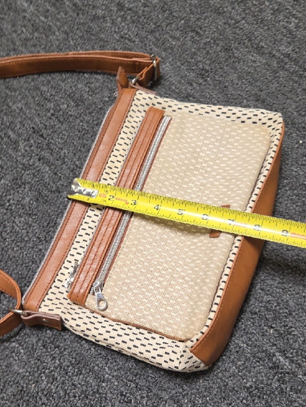Relic Brown & Cream Woven Crossbody Bag - Picture 11 of 11